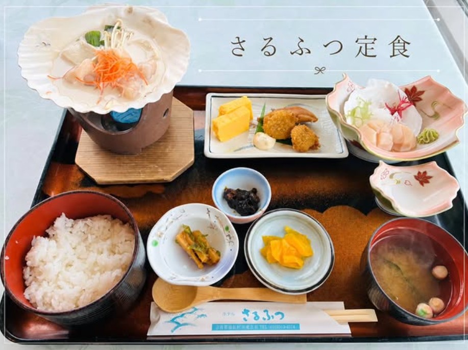猿払の海産物を使った定食